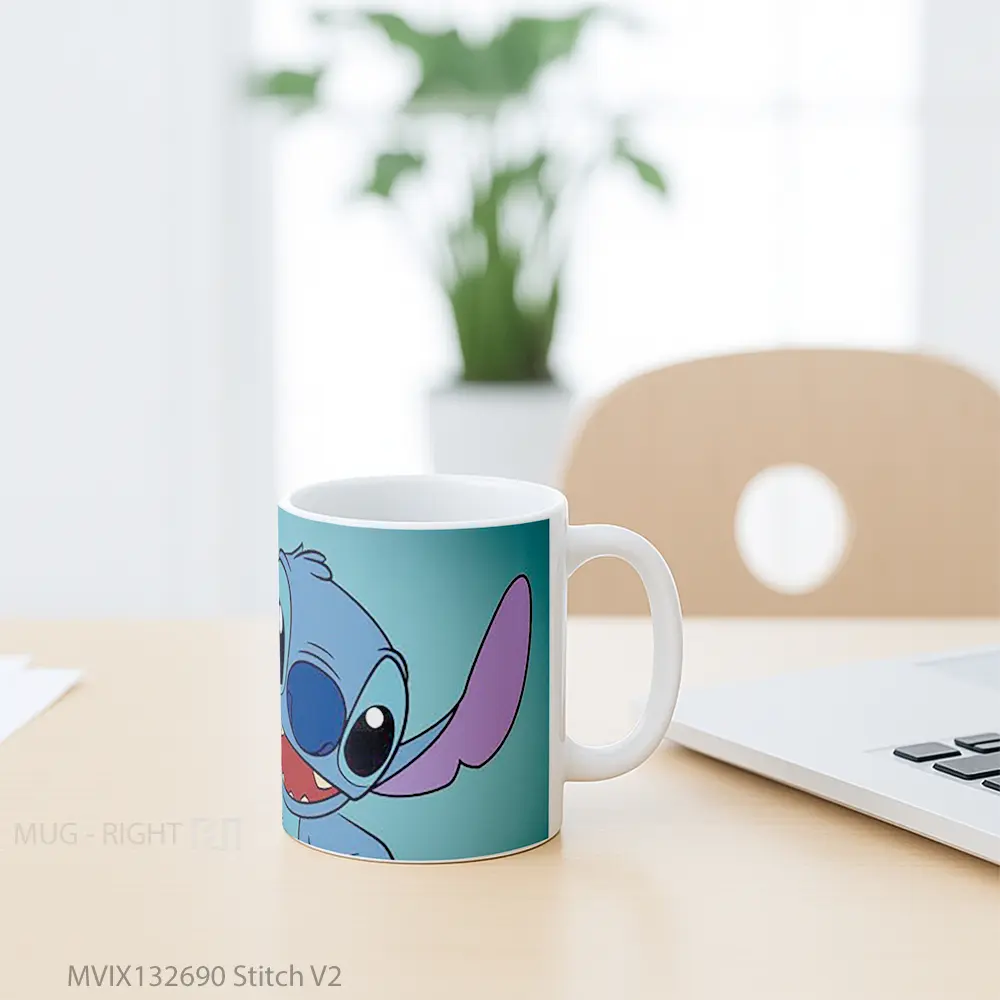 Mug Stitch V2 Gelas Keramik Unik - All-side / Desain