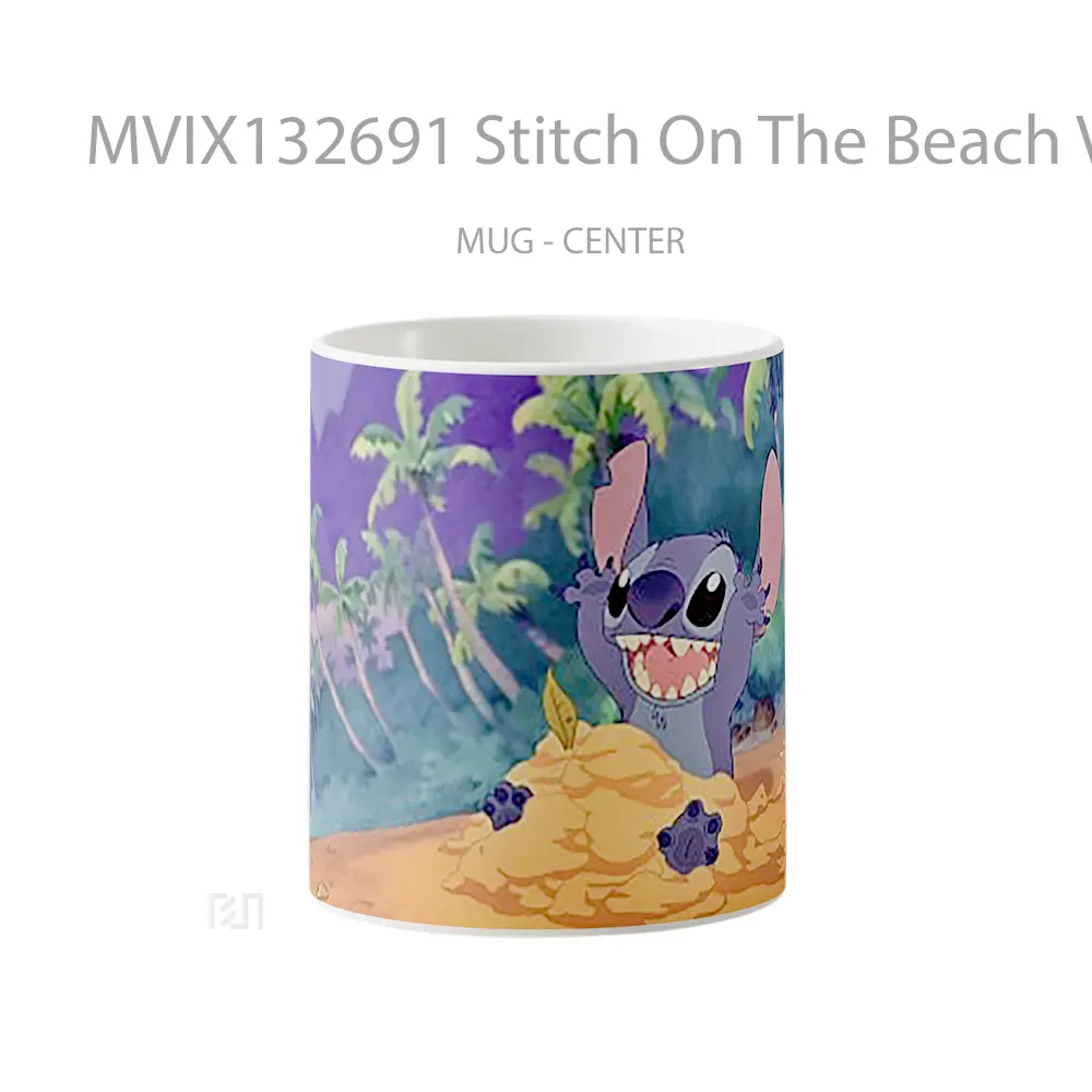 Mug Stitch On The Beach V1 Gelas Pemandangan Alam