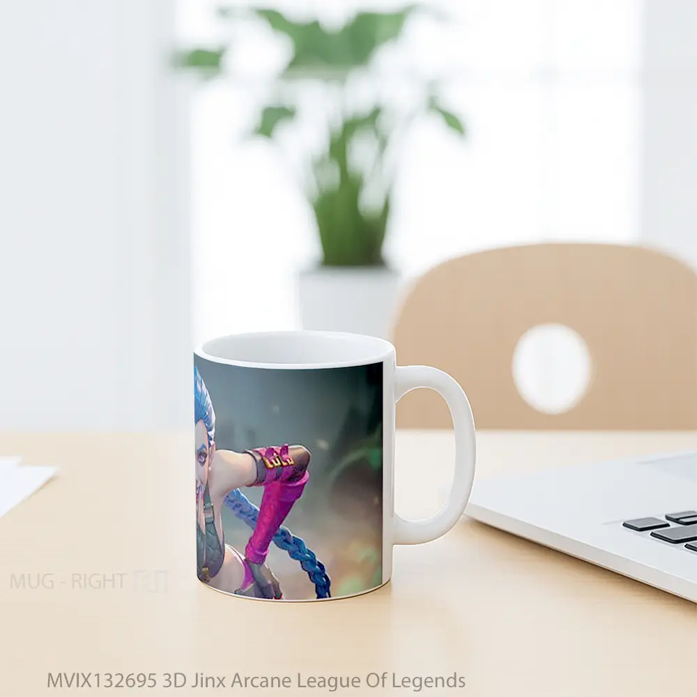 Mug 3D Jinx Arcane League Of Legends Cangkir Gamer - All-side / Desain