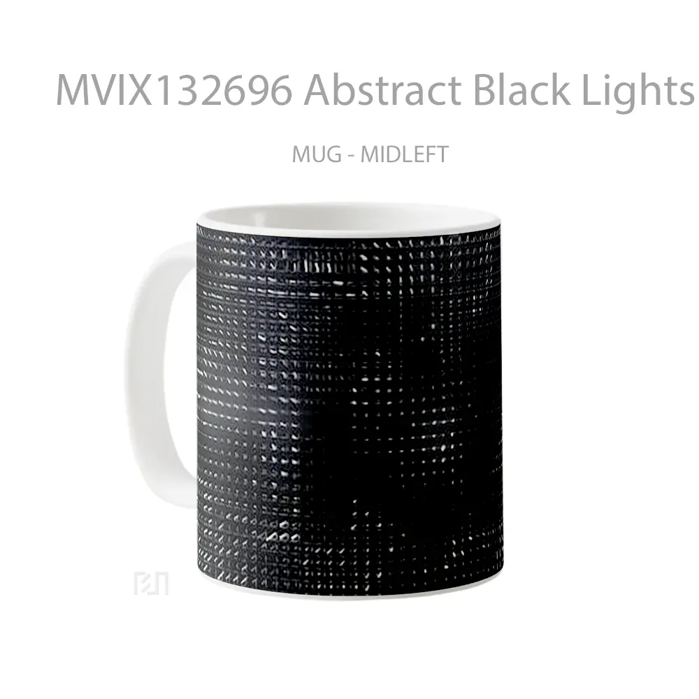 Mug Abstract Black Lights Background Gelas Seni Modern - All-side / Desain