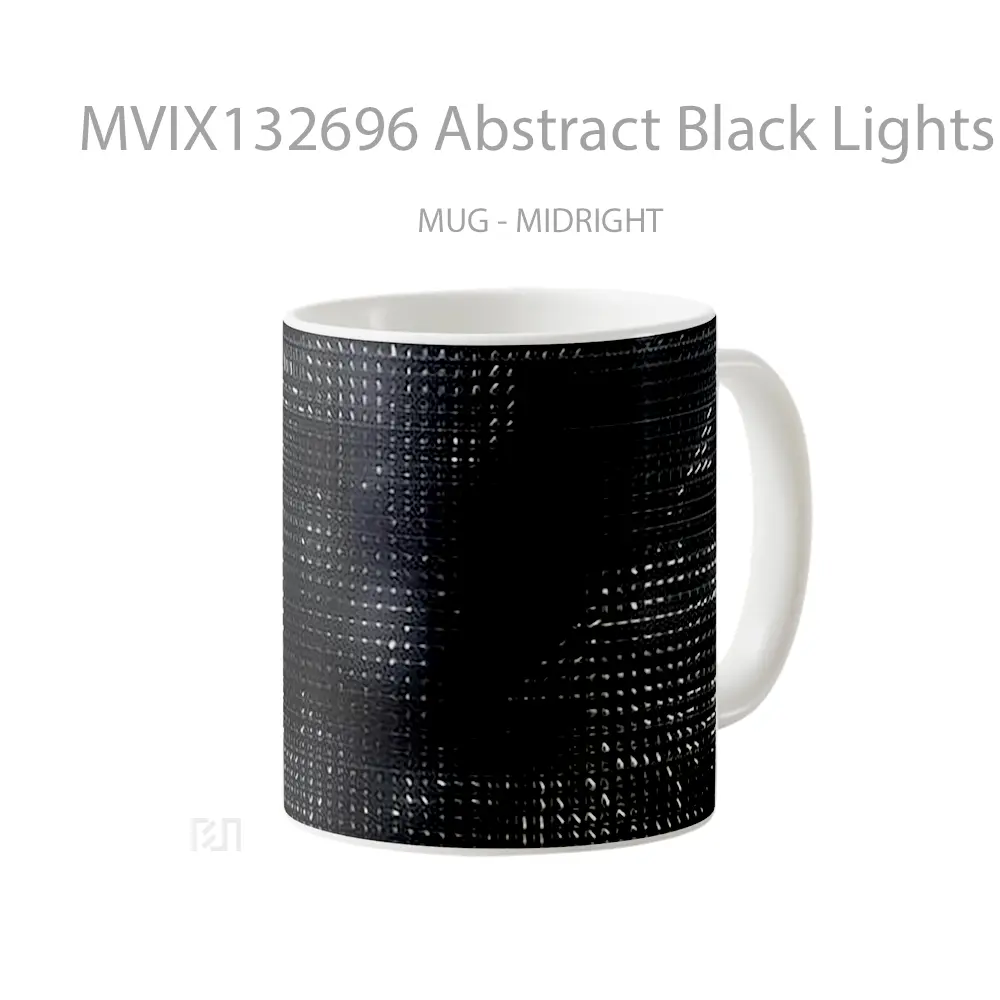 Mug Abstract Black Lights Background Gelas Seni Modern - All-side / Desain
