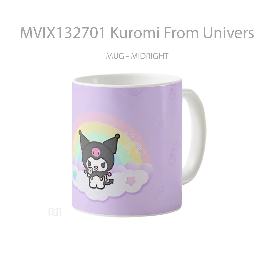 Mug Kuromi From Universo My Melody Hello Kitty V2 Gelas Keramik Unik - All-side / Desain