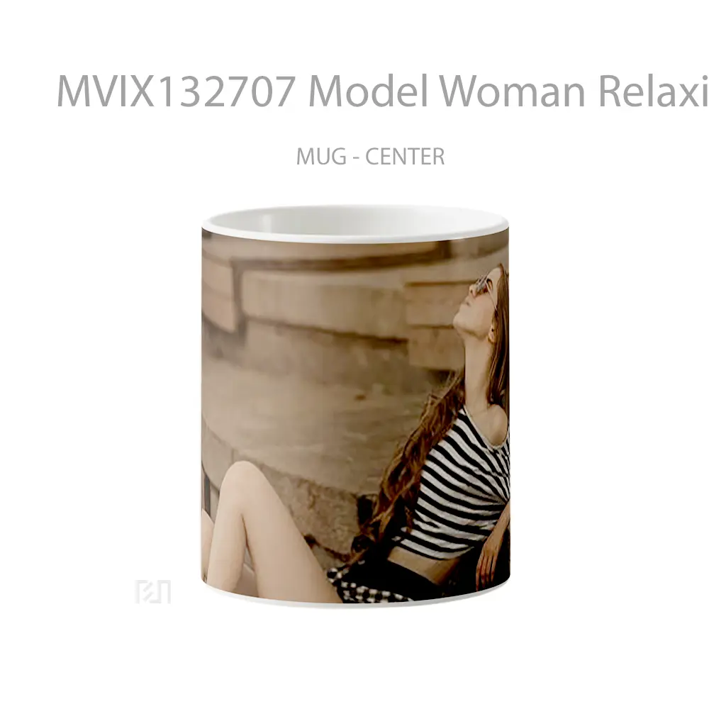 Mug Model Woman Relaxing Gelas Keramik Unik