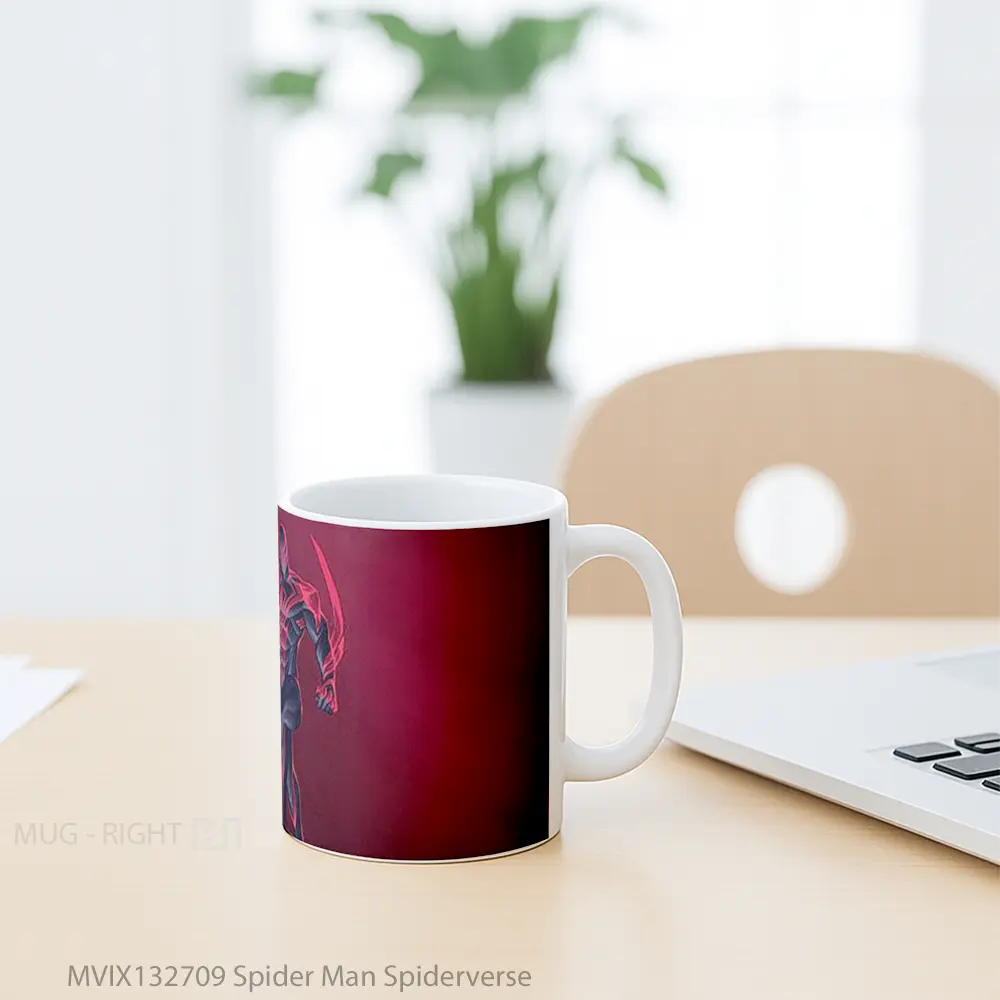 Mug Spider Man Spiderverse Gelas Superhero - All-side / Desain