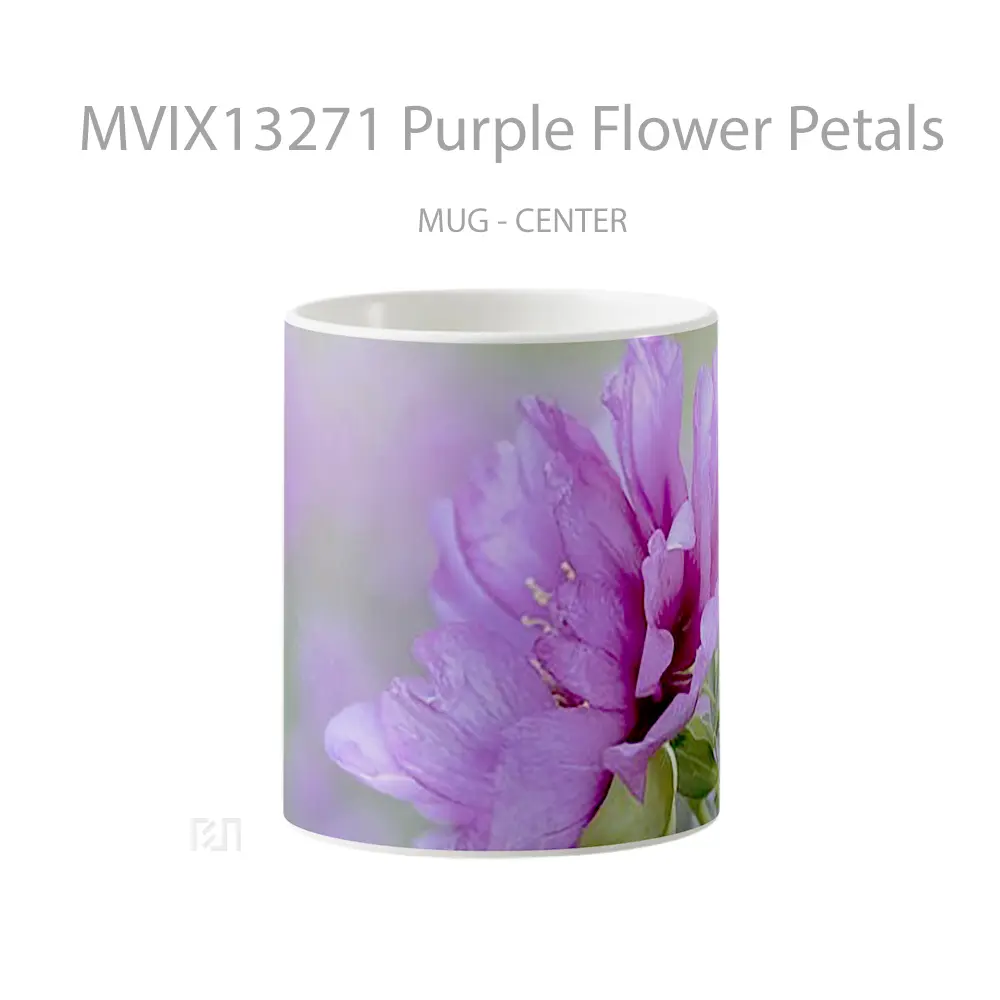 Mug Purple Flower Petals Gelas Pemandangan Alam