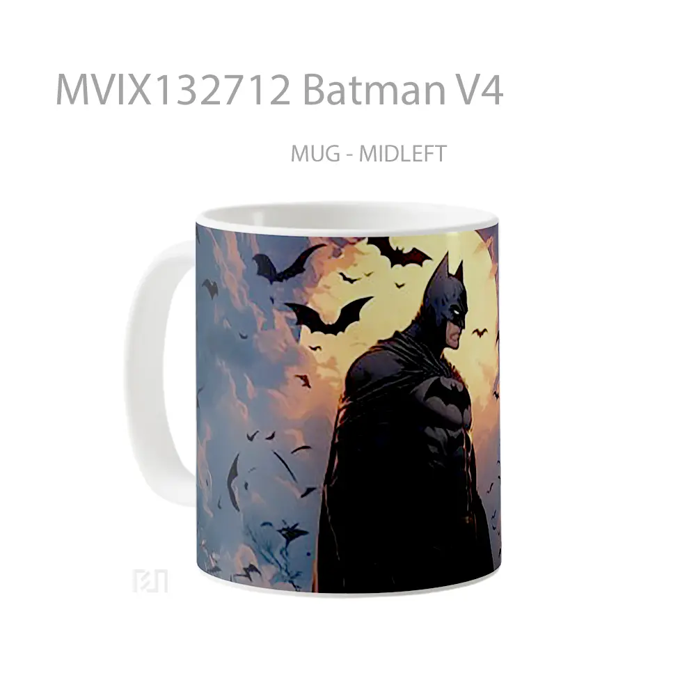 Mug Batman V4 Gelas Superhero - All-side / Desain