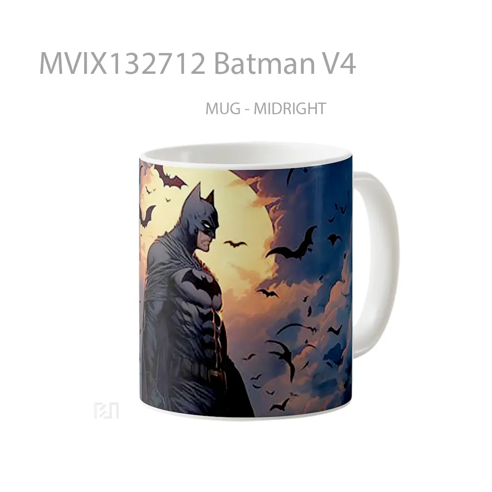Mug Batman V4 Gelas Superhero - All-side / Desain