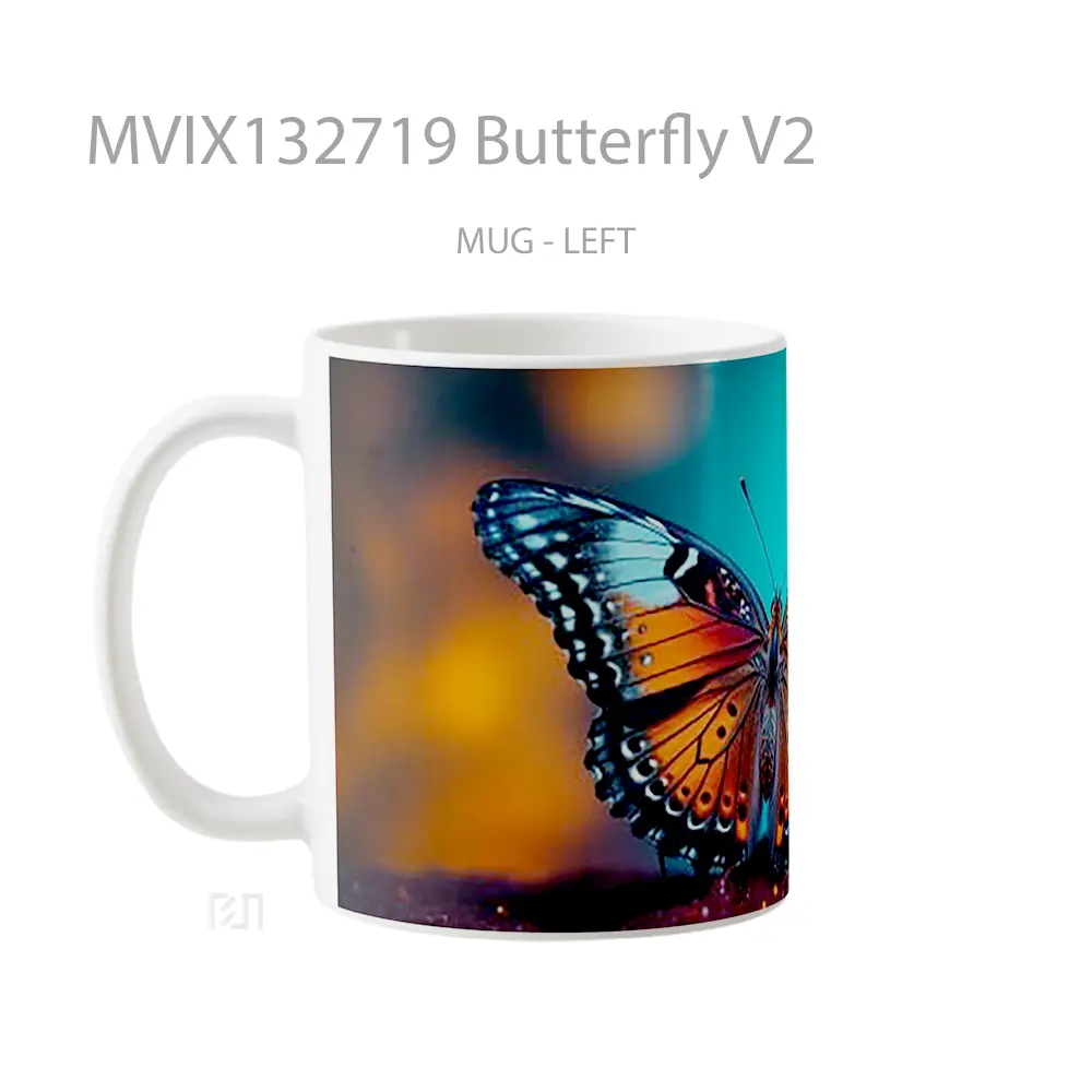 Mug Butterfly V2 Gelas Hewan Lucu - All-side / Desain
