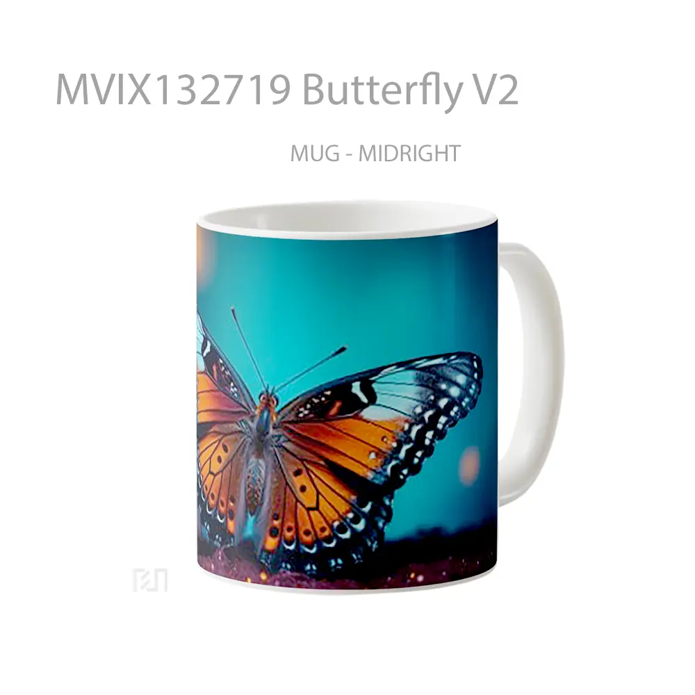 Mug Butterfly V2 Gelas Hewan Lucu - All-side / Desain