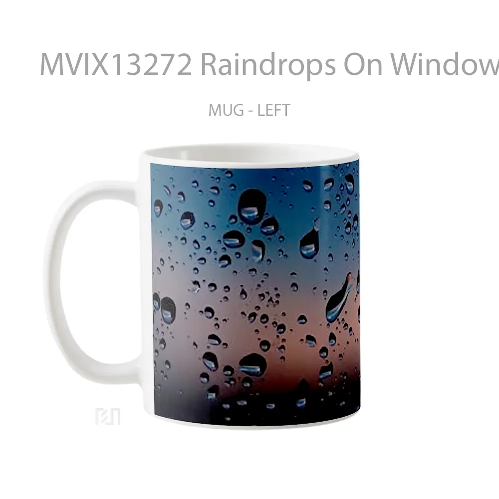 Mug Raindrops On Window Gelas Keramik Unik - All-side / Desain