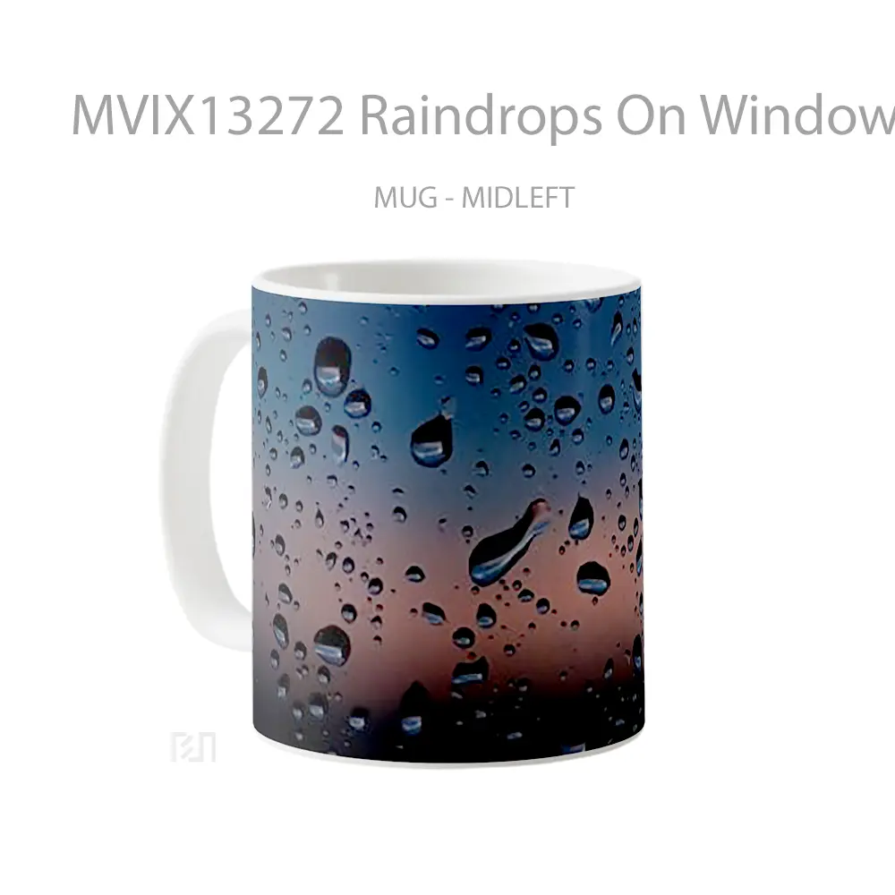 Mug Raindrops On Window Gelas Keramik Unik - All-side / Desain