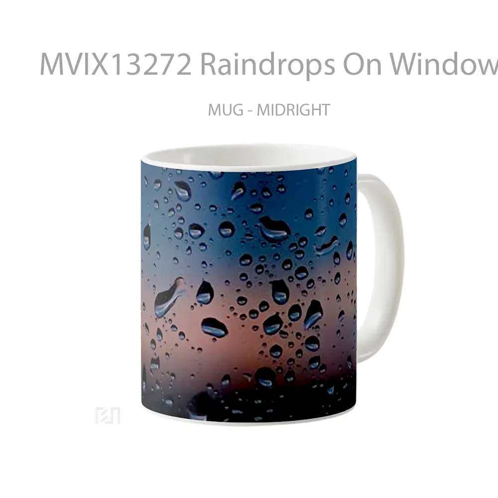 Mug Raindrops On Window Gelas Keramik Unik - All-side / Desain