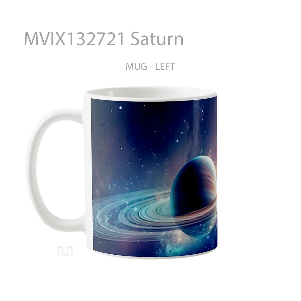 Mug Saturn Gelas Keramik Unik - All-side / Desain