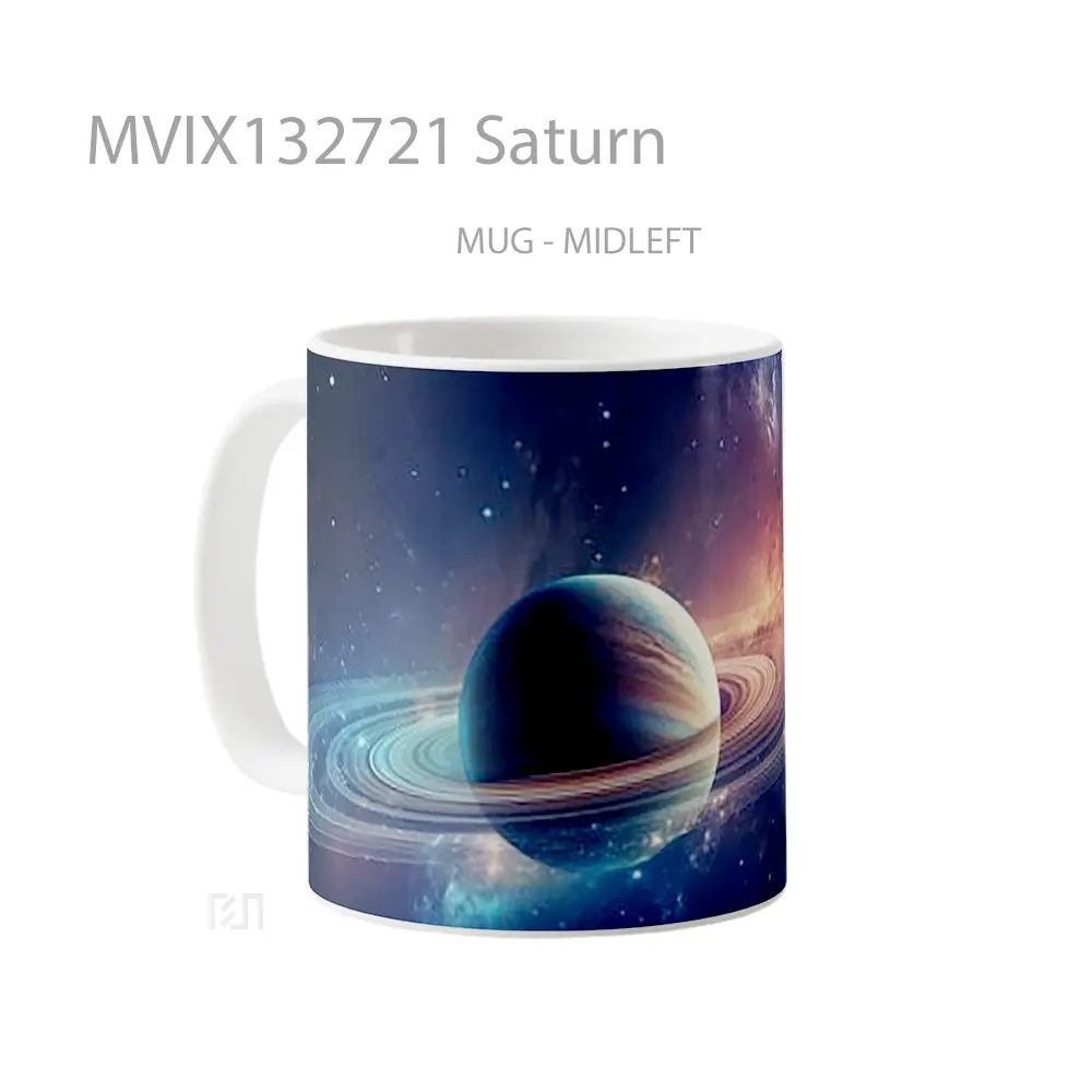 Mug Saturn Gelas Keramik Unik - All-side / Desain