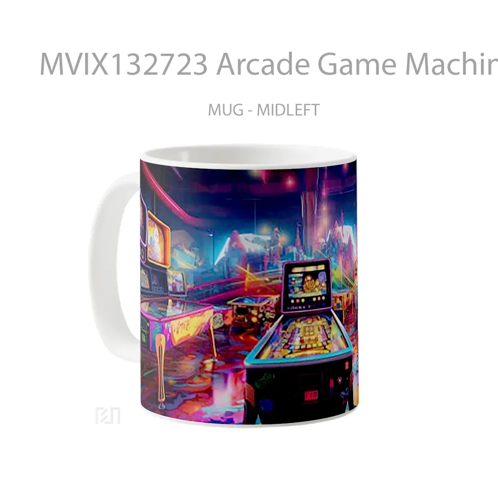 Mug Arcade Game Machines Cangkir Gamer - All-side / Desain