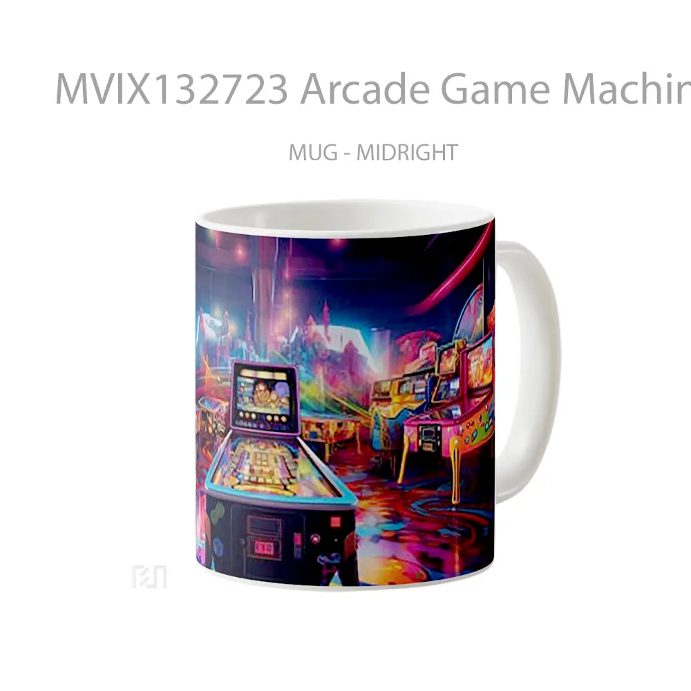 Mug Arcade Game Machines Cangkir Gamer - All-side / Desain