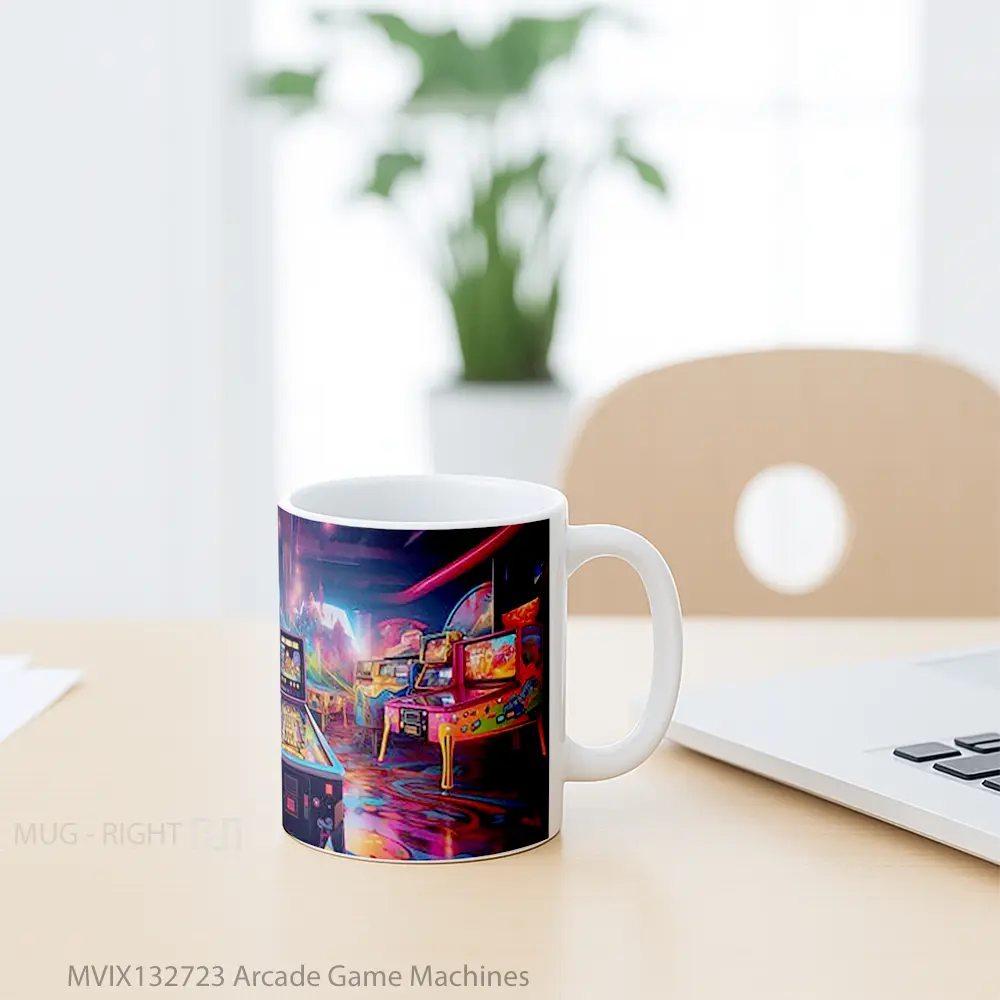 Mug Arcade Game Machines Cangkir Gamer - All-side / Desain