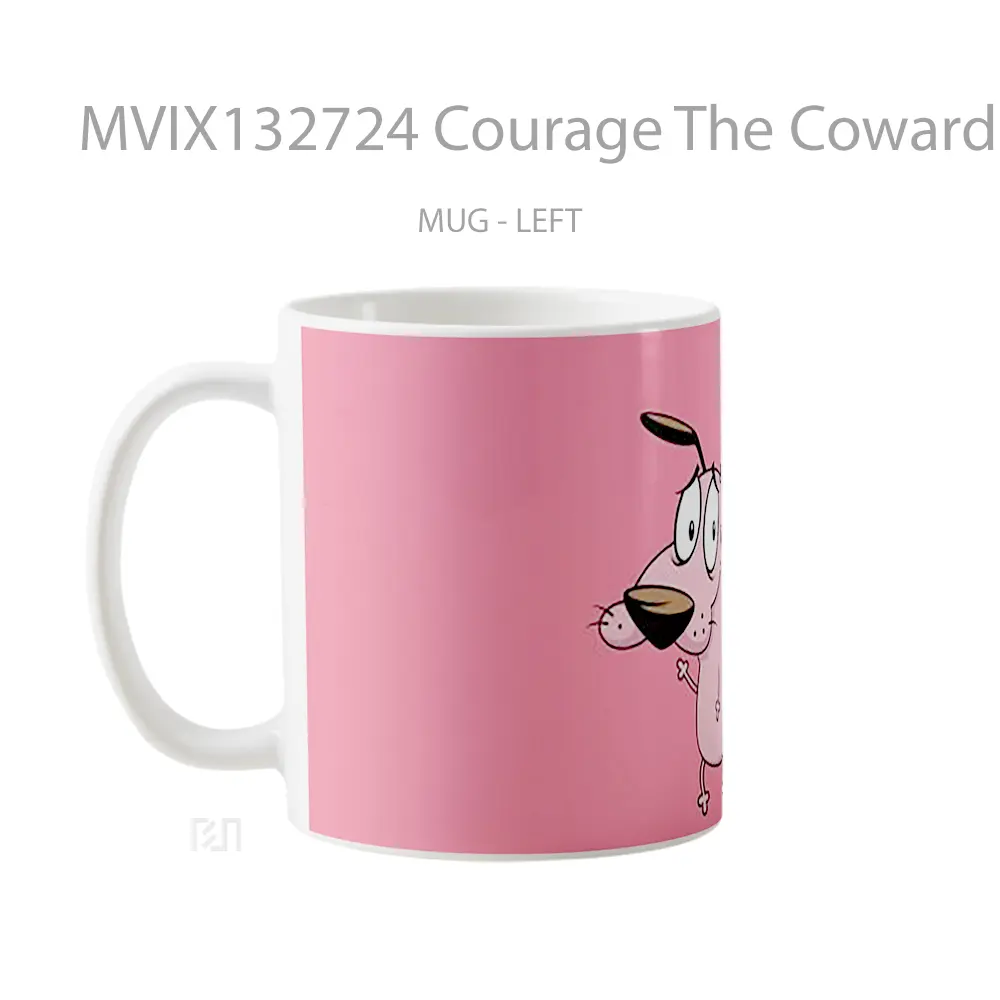 Mug Courage The Cowardly Dog Gelas Hewan Lucu - All-side / Desain