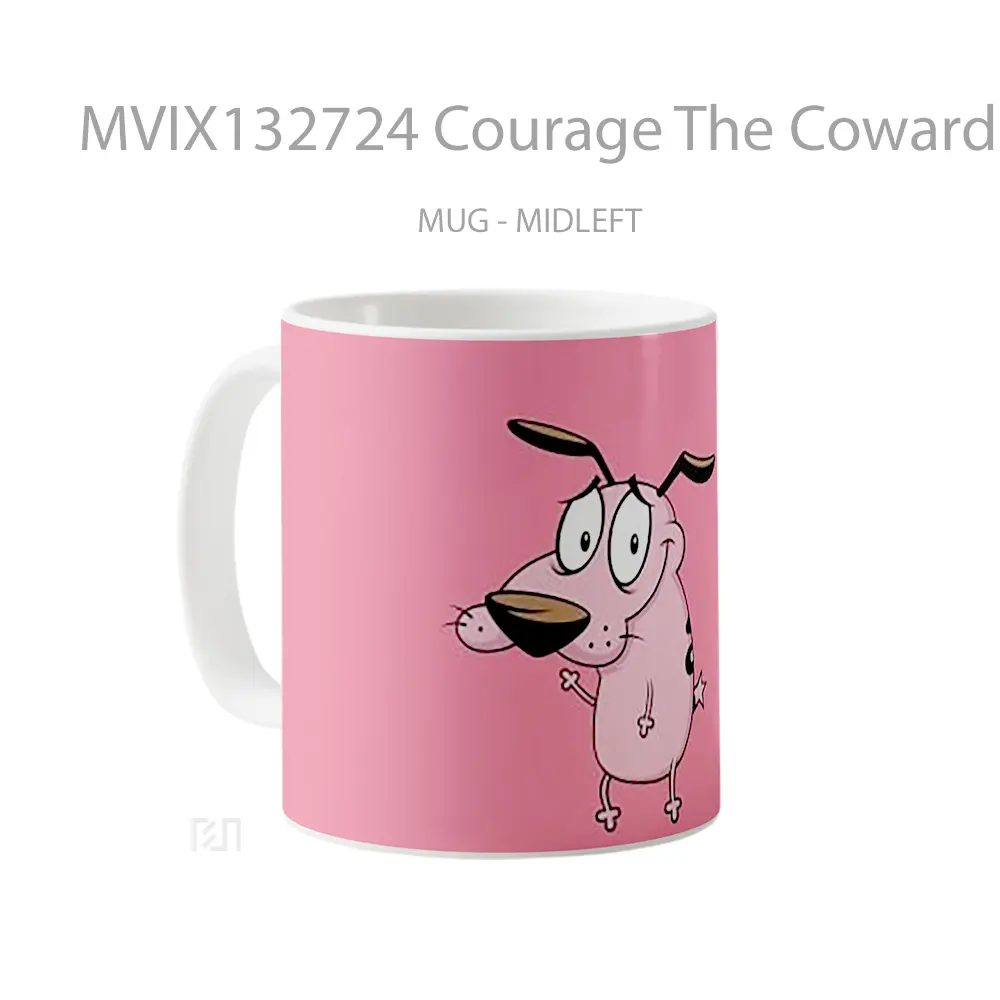 Mug Courage The Cowardly Dog Gelas Hewan Lucu - All-side / Desain