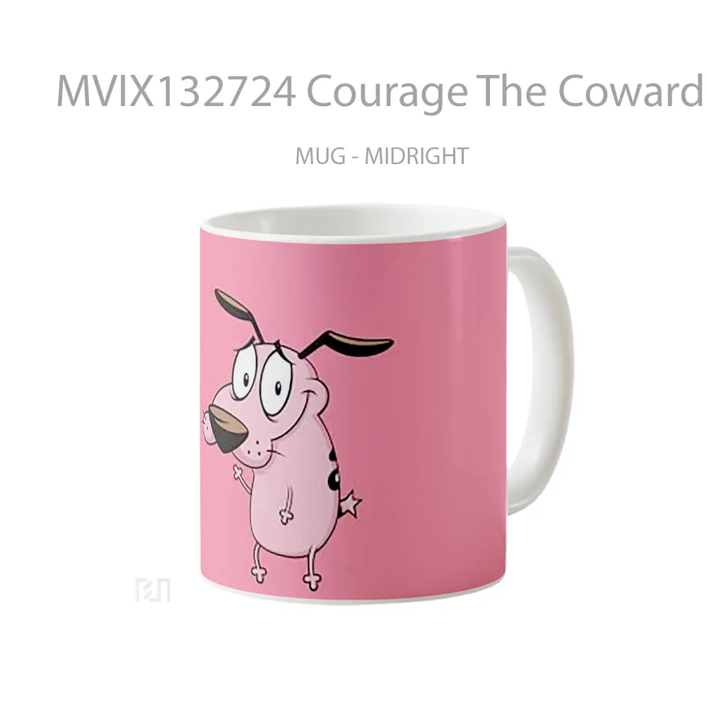 Mug Courage The Cowardly Dog Gelas Hewan Lucu - All-side / Desain