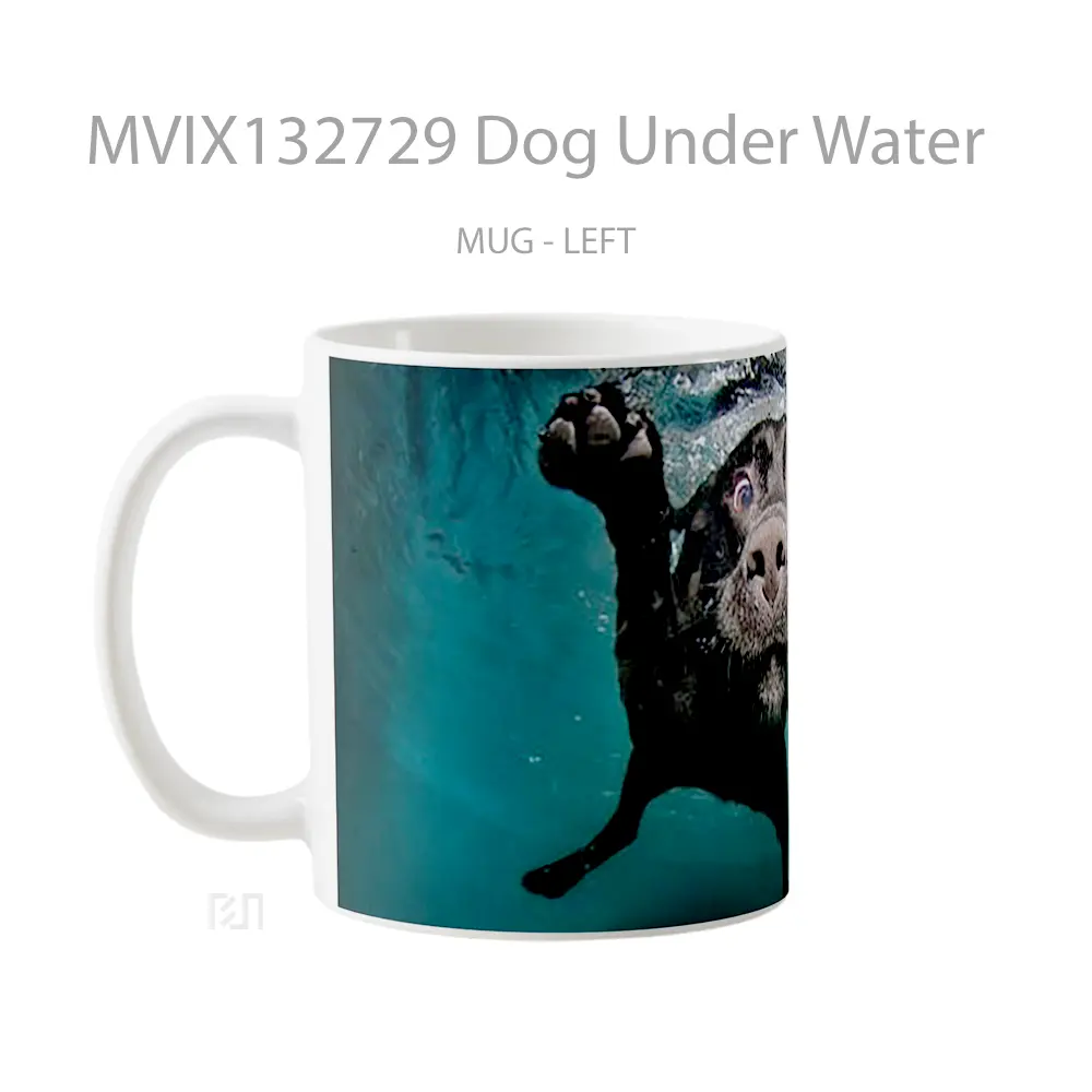 Mug Dog Under Water Gelas Hewan Lucu - All-side / Desain