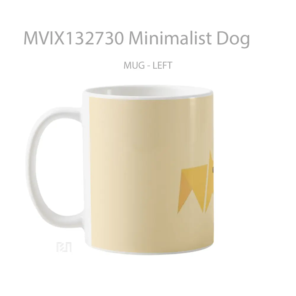 Mug Minimalist Dog Gelas Hewan Lucu - All-side / Desain