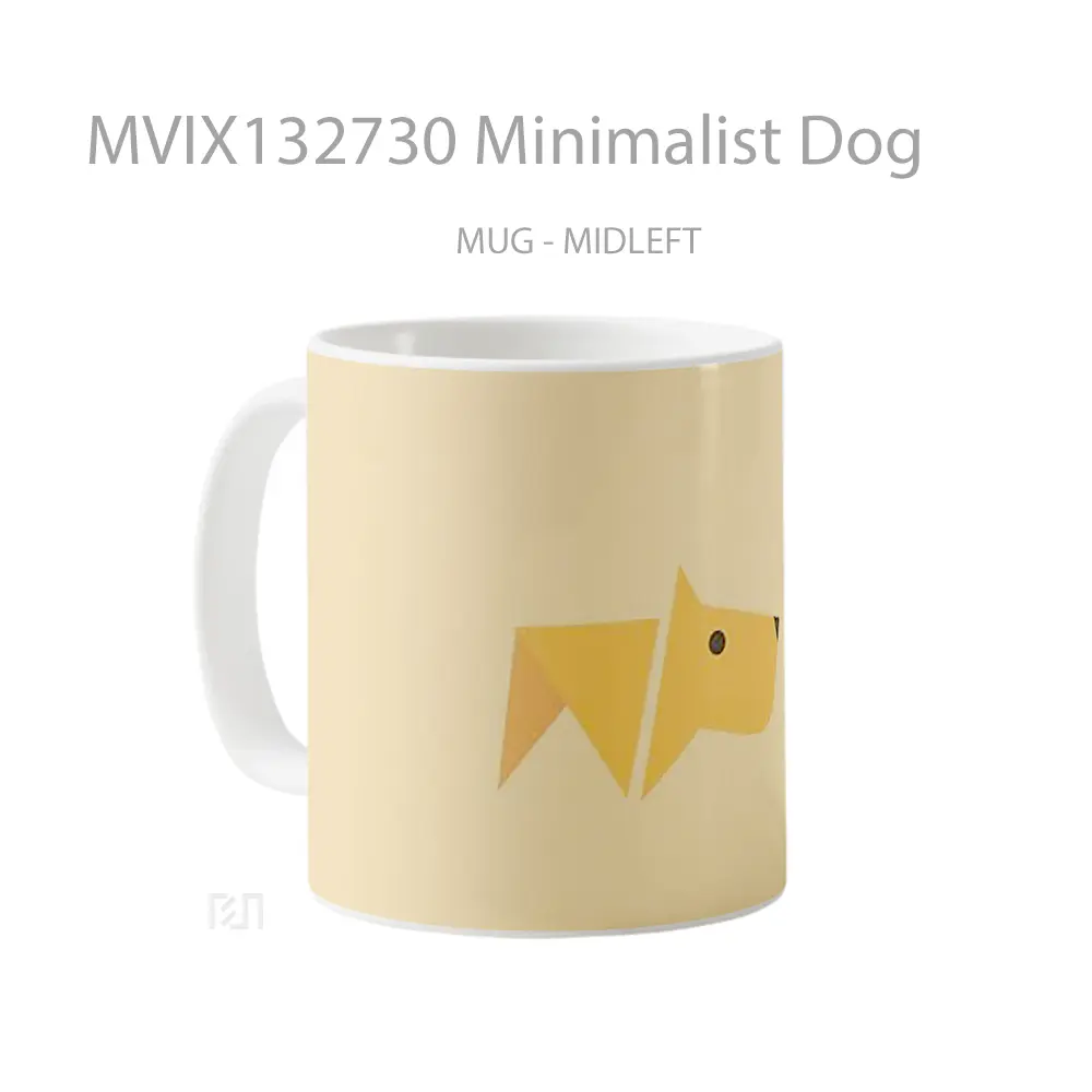 Mug Minimalist Dog Gelas Hewan Lucu - All-side / Desain