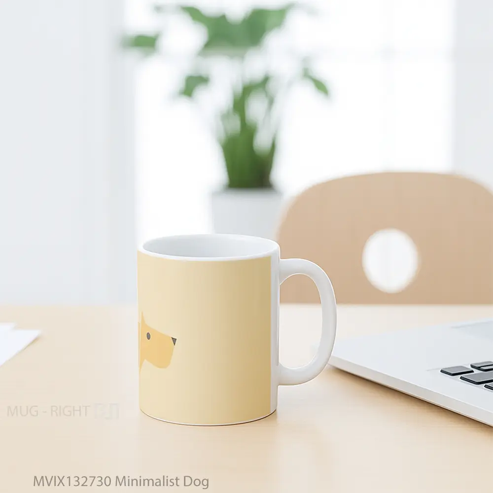 Mug Minimalist Dog Gelas Hewan Lucu - All-side / Desain