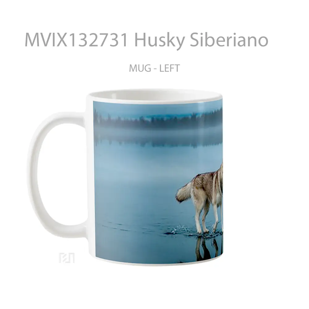 Mug Husky Siberiano Gelas Keramik Unik - All-side / Desain