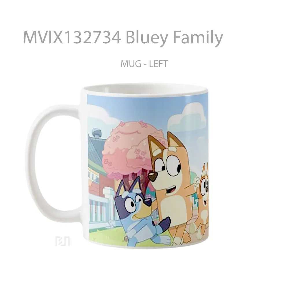 Mug Bluey Family Gelas Keramik Unik - All-side / Desain