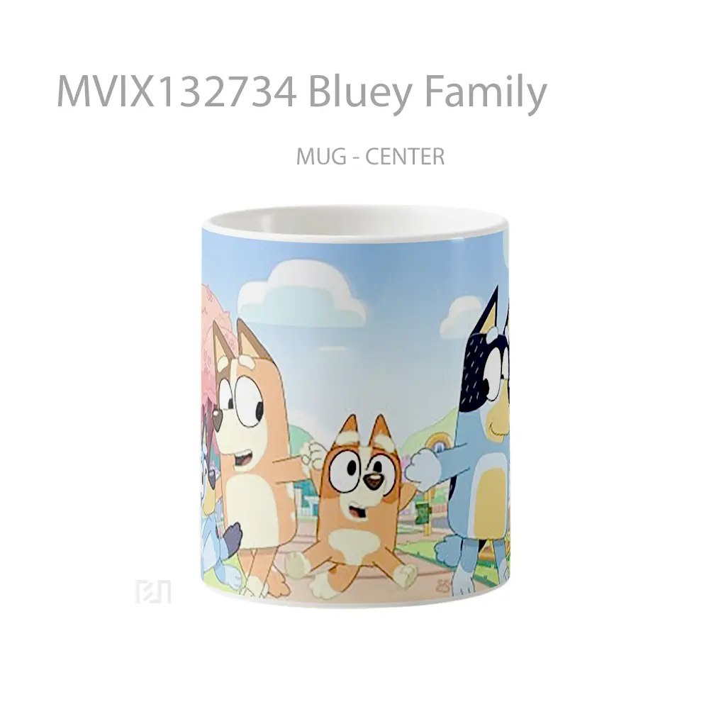 Mug Bluey Family Gelas Keramik Unik