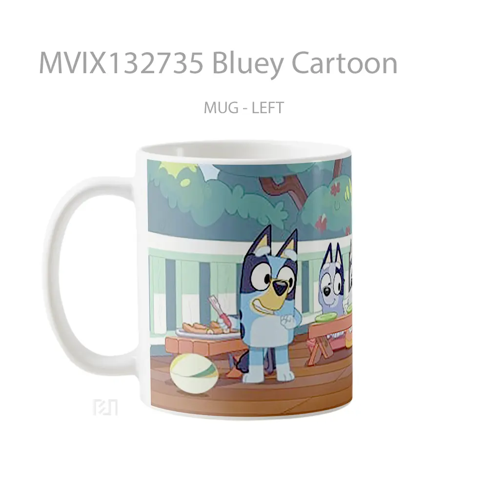Mug Bluey Cartoon Gelas Kartun - All-side / Desain