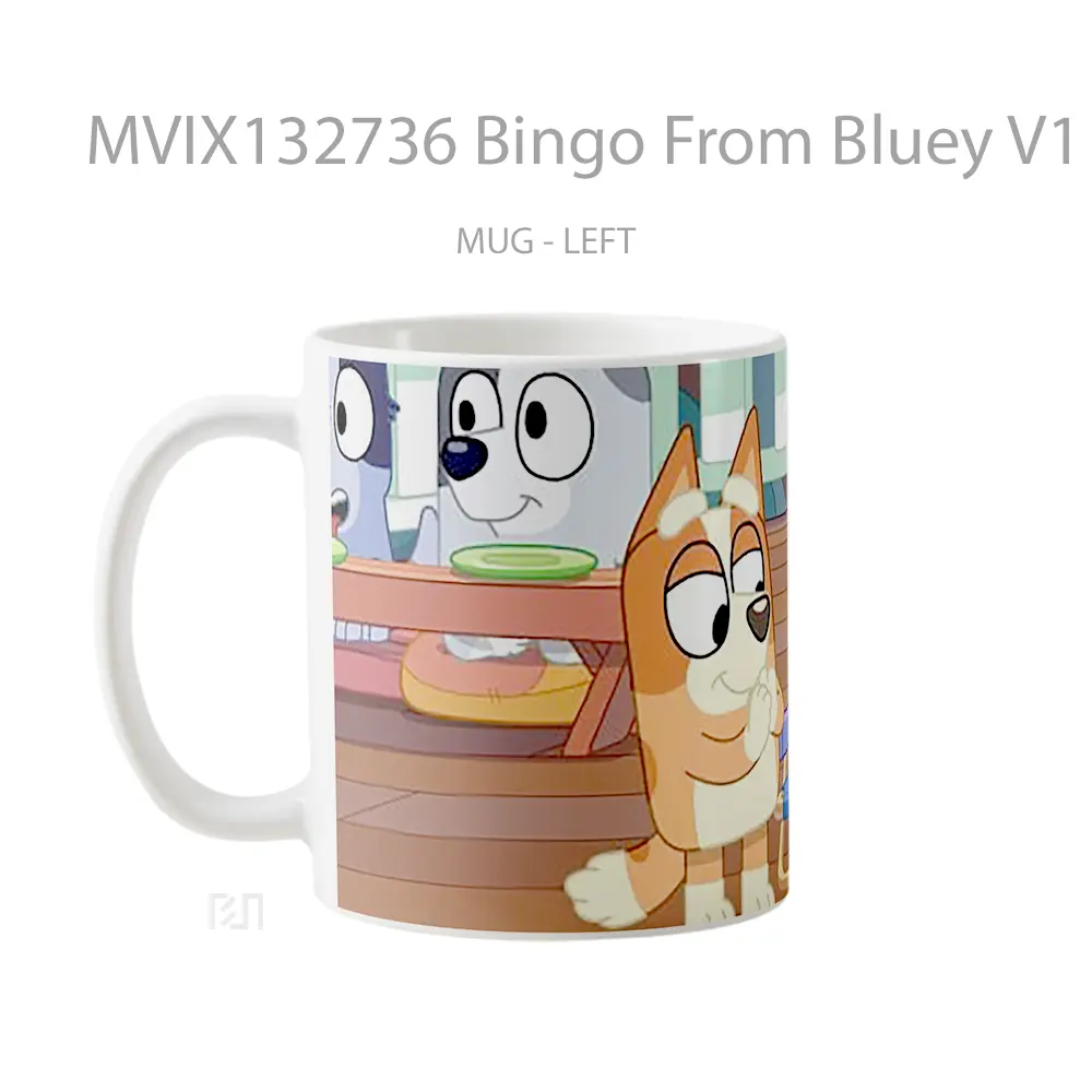 Mug Bingo From Bluey V1 Gelas Keramik Unik - All-side / Desain