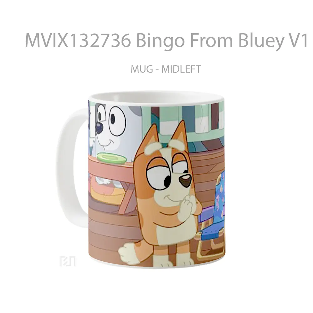 Mug Bingo From Bluey V1 Gelas Keramik Unik - All-side / Desain