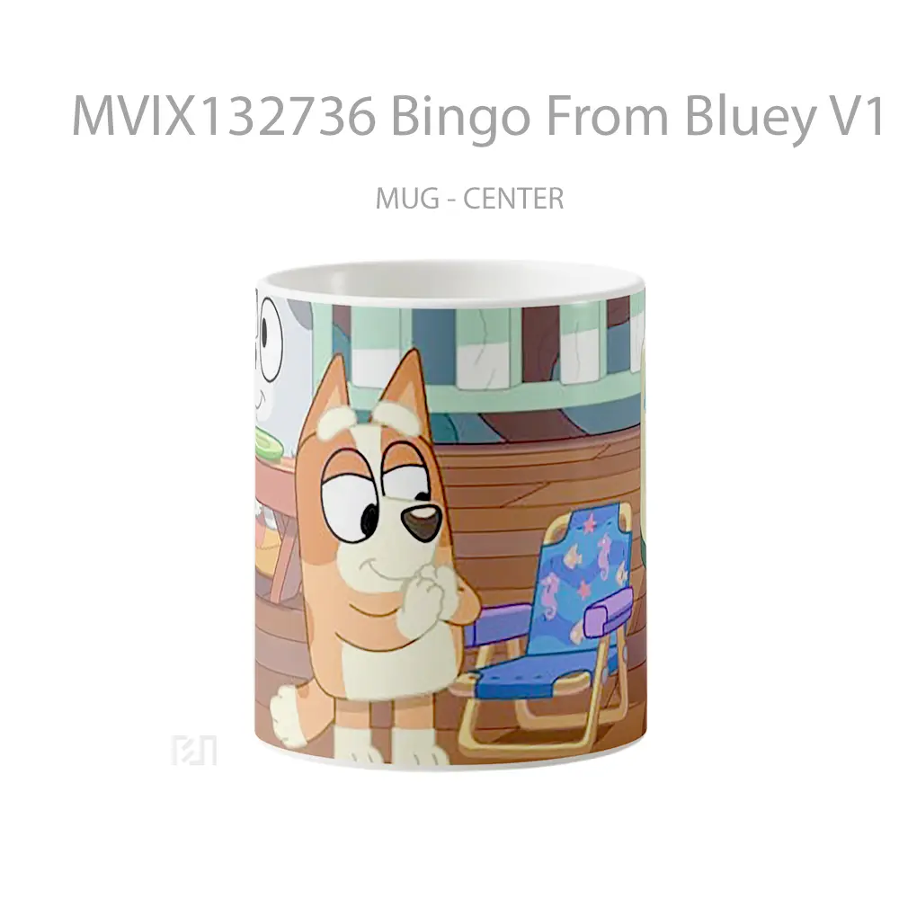 Mug Bingo From Bluey V1 Gelas Keramik Unik