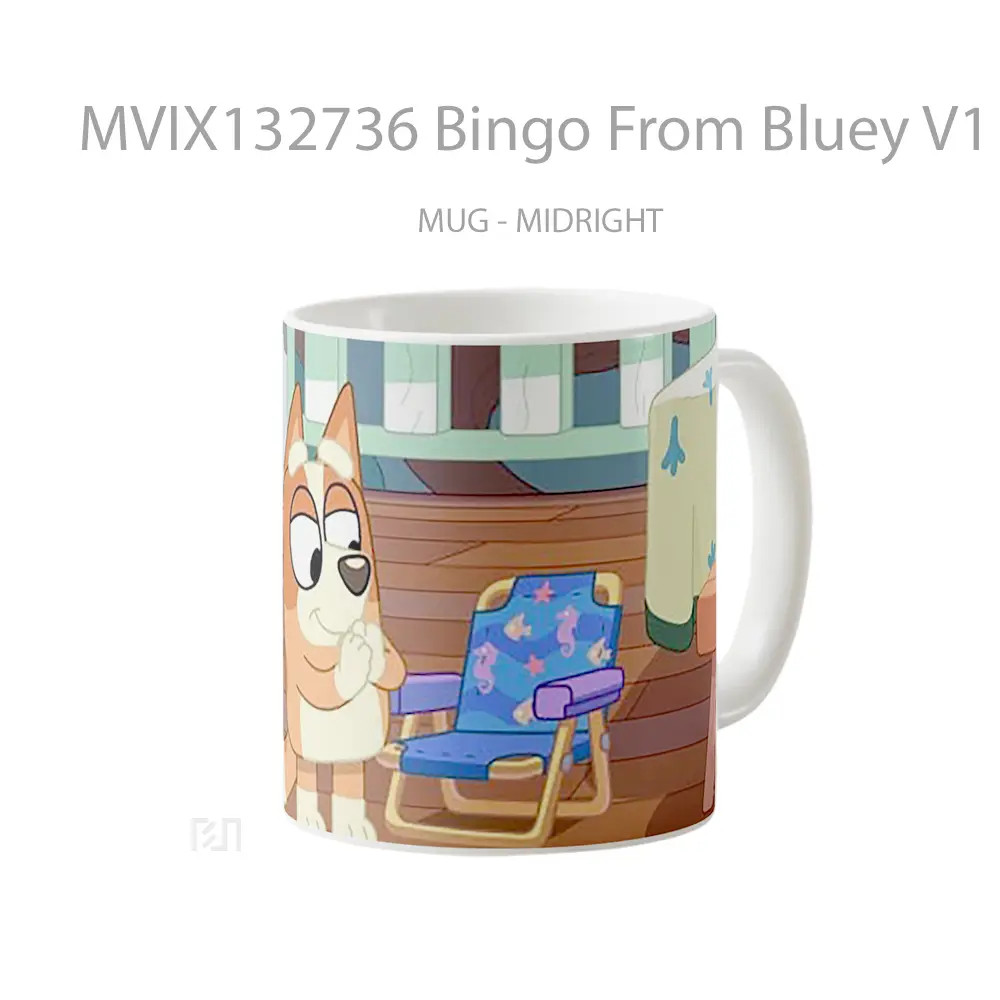 Mug Bingo From Bluey V1 Gelas Keramik Unik - All-side / Desain