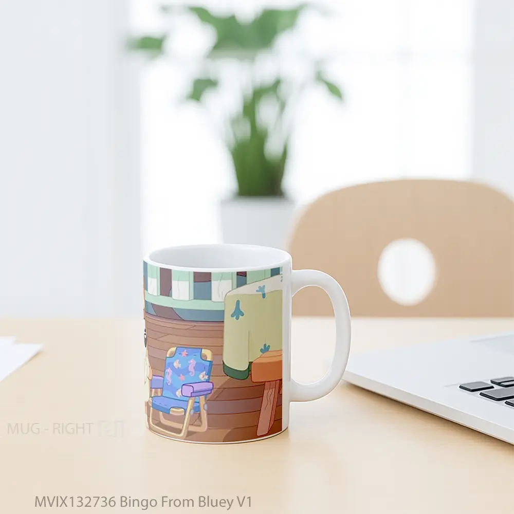 Mug Bingo From Bluey V1 Gelas Keramik Unik - All-side / Desain