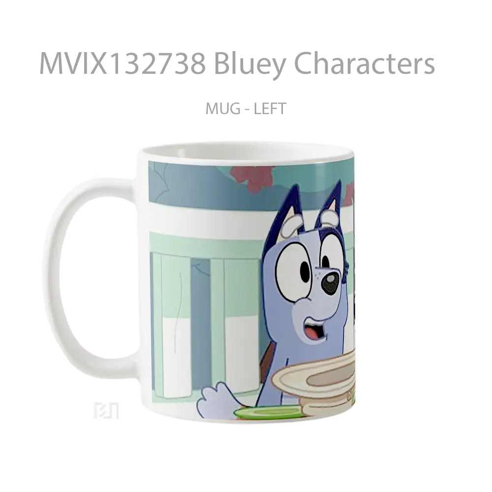 Mug Bluey Characters Gelas Keramik Unik - All-side / Desain