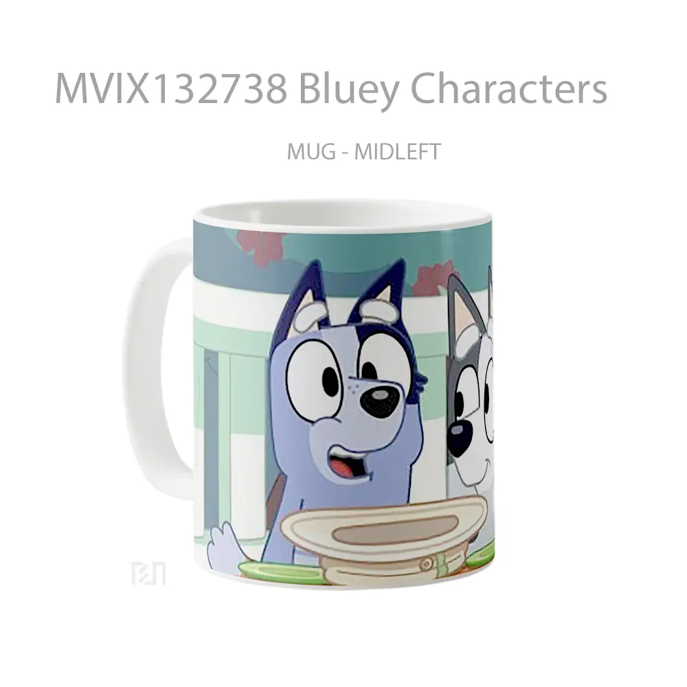 Mug Bluey Characters Gelas Keramik Unik - All-side / Desain