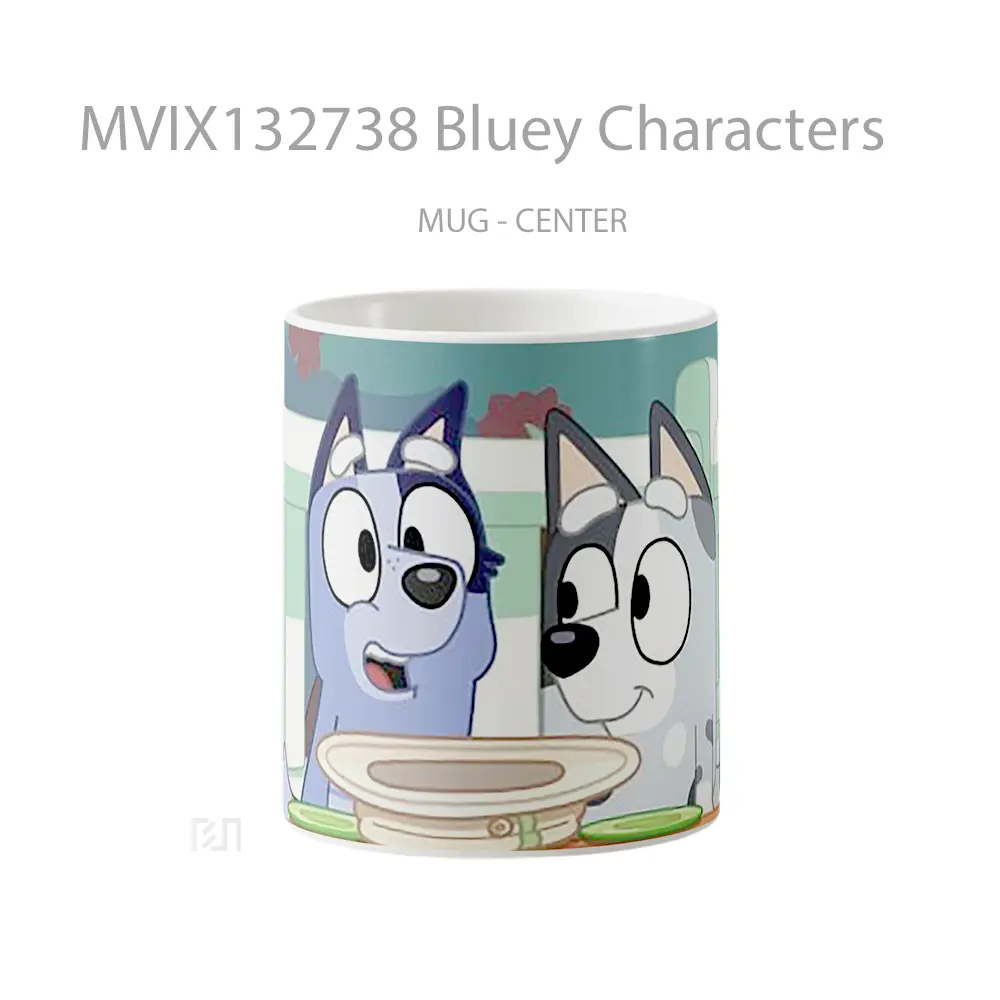 Mug Bluey Characters Gelas Keramik Unik