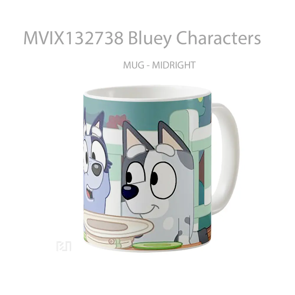 Mug Bluey Characters Gelas Keramik Unik - All-side / Desain