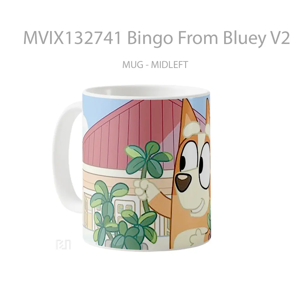 Mug Bingo From Bluey V2 Gelas Keramik Unik - All-side / Desain