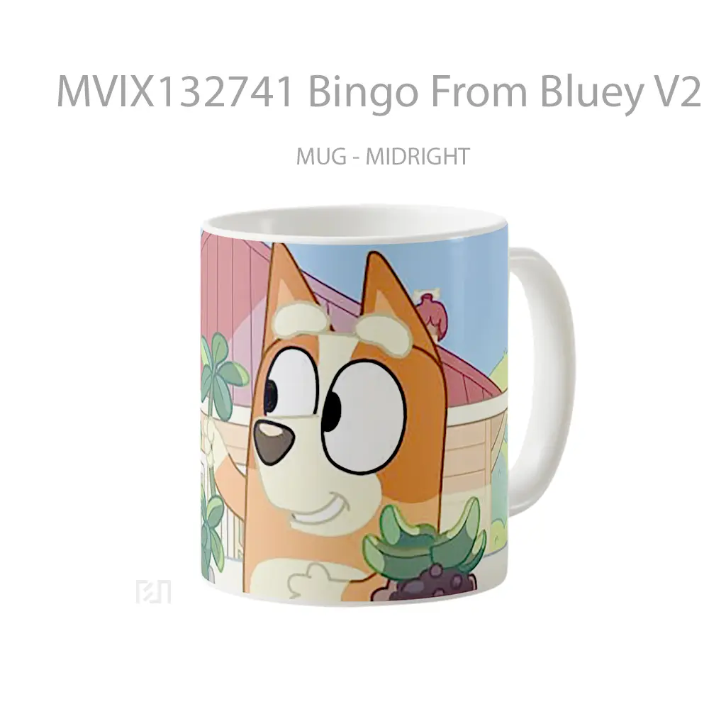 Mug Bingo From Bluey V2 Gelas Keramik Unik - All-side / Desain