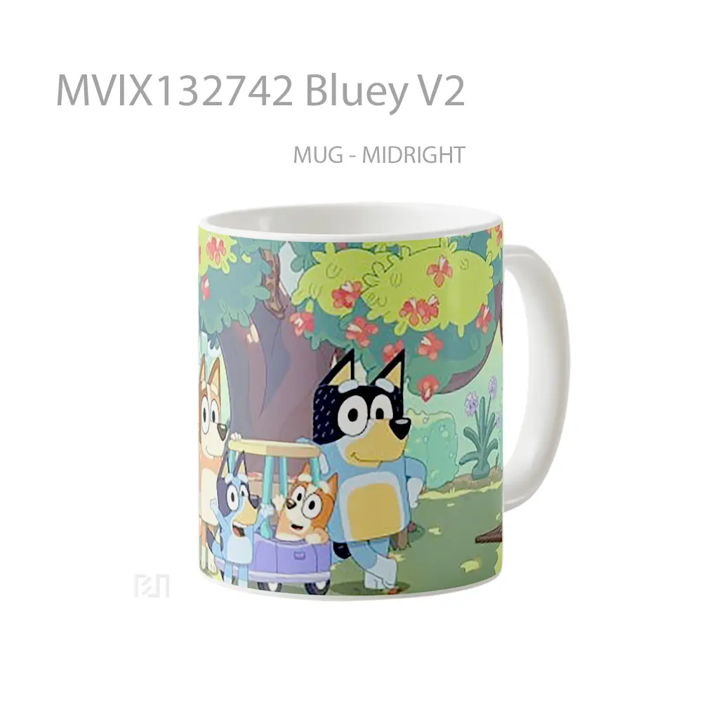 Mug Bluey V2 Gelas Keramik Unik - All-side / Desain