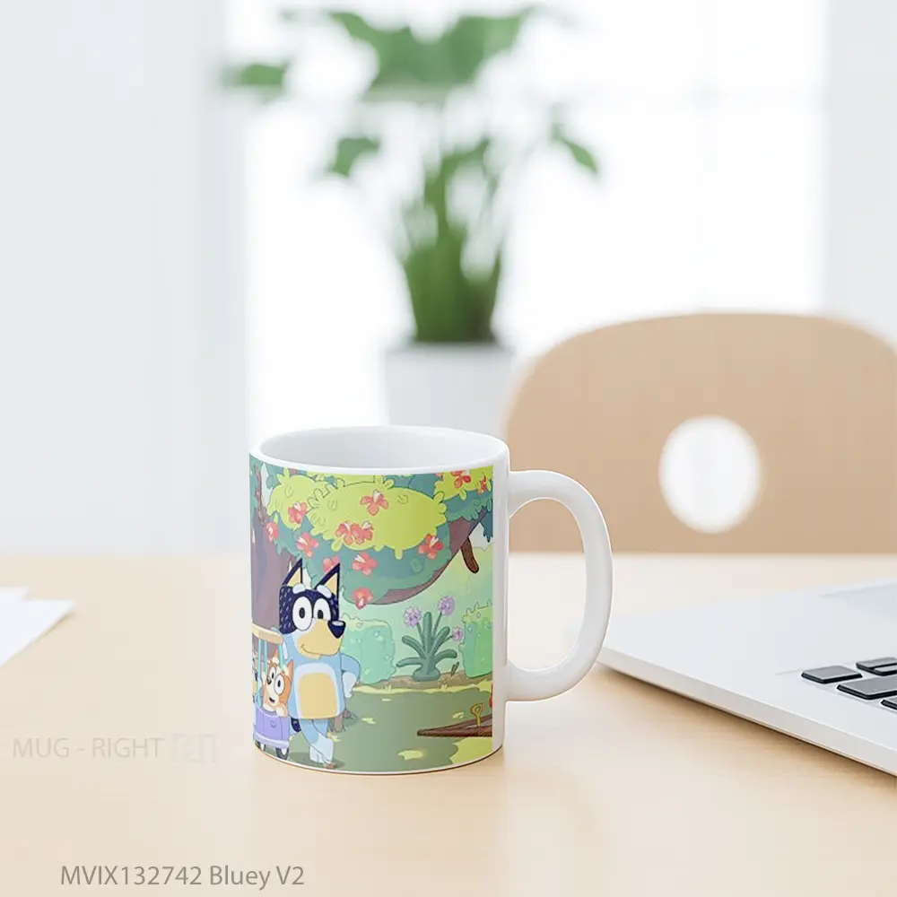 Mug Bluey V2 Gelas Keramik Unik - All-side / Desain