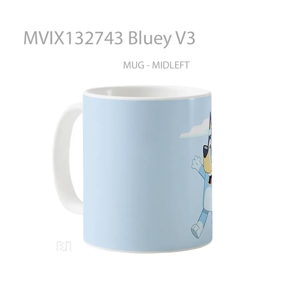 Mug Bluey V3 Gelas Keramik Unik - All-side / Desain