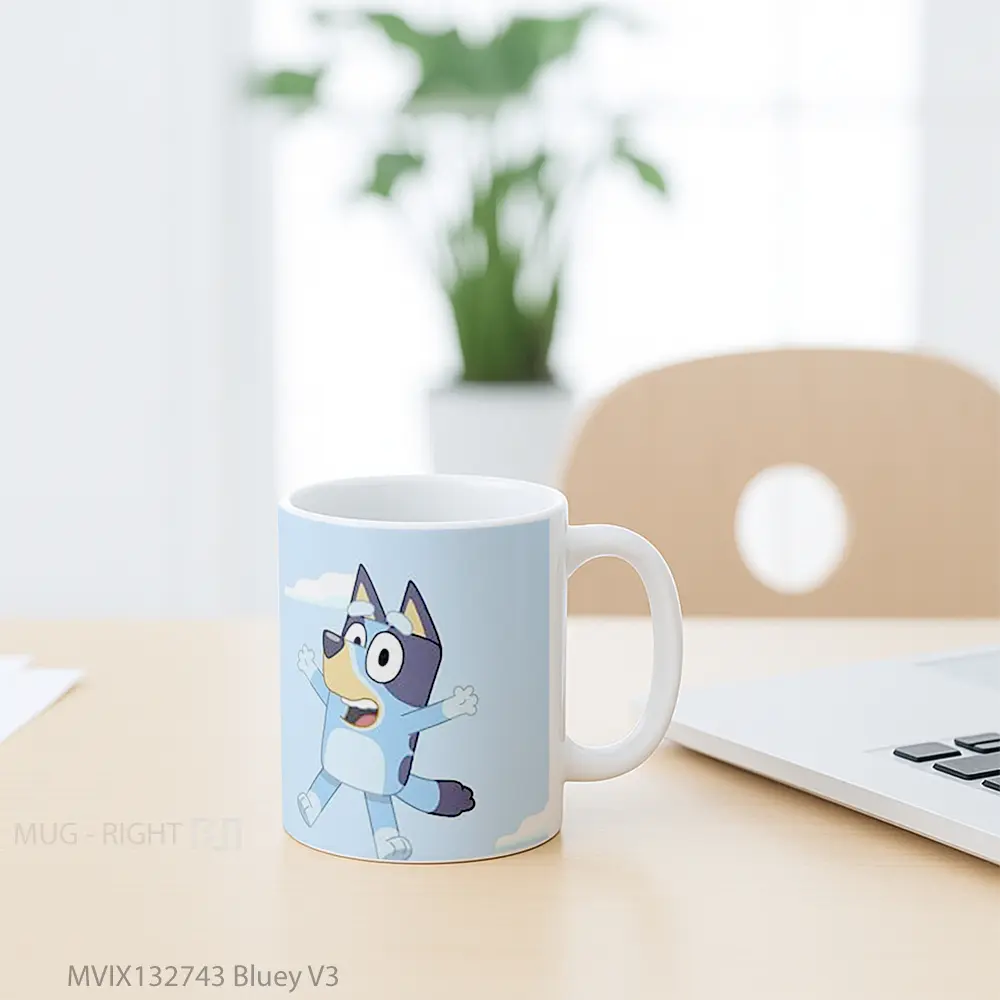 Mug Bluey V3 Gelas Keramik Unik - All-side / Desain
