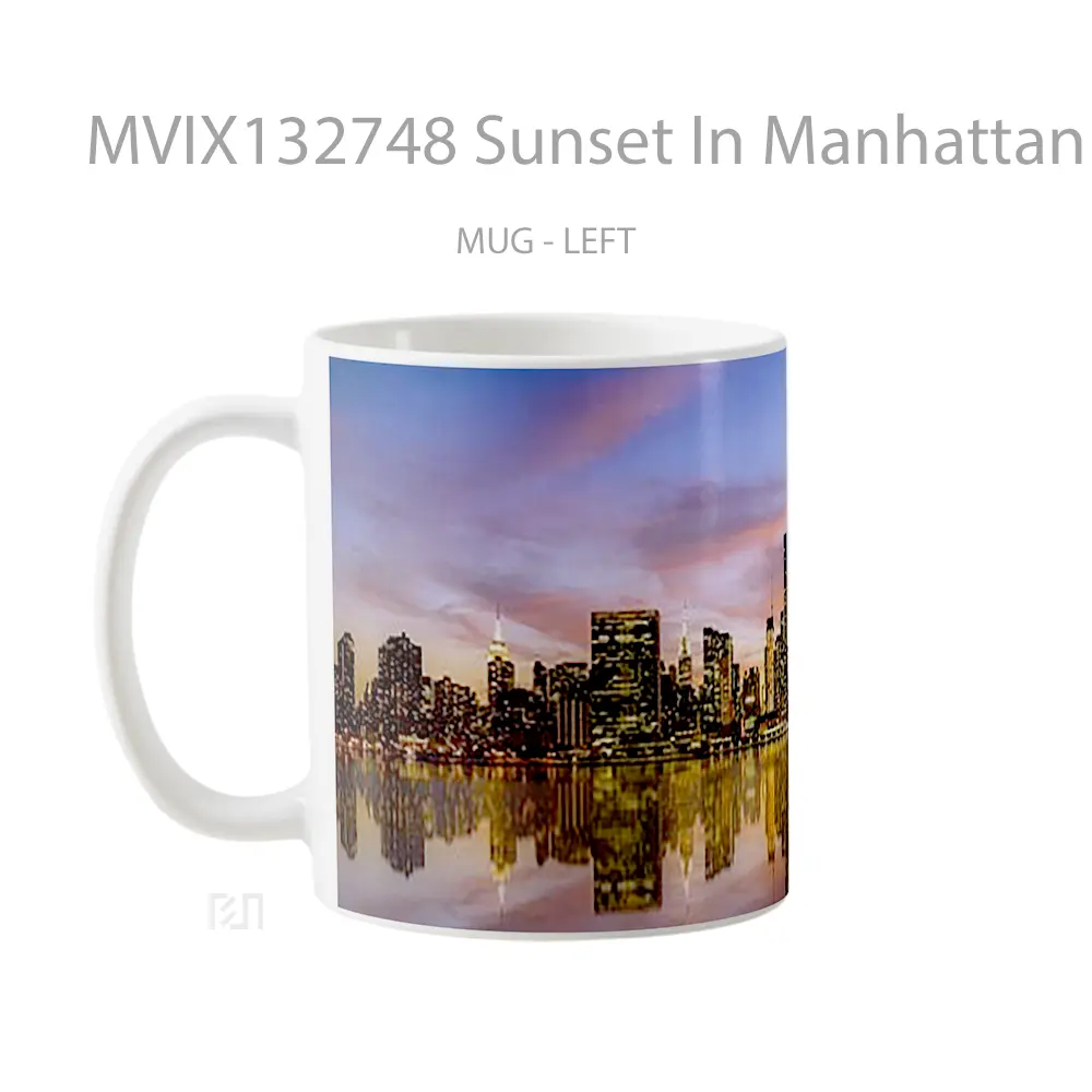 Mug Sunset In Manhattan Gelas Pemandangan Alam - All-side / Desain