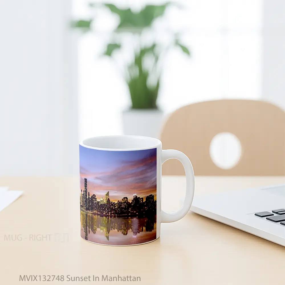 Mug Sunset In Manhattan Gelas Pemandangan Alam - All-side / Desain