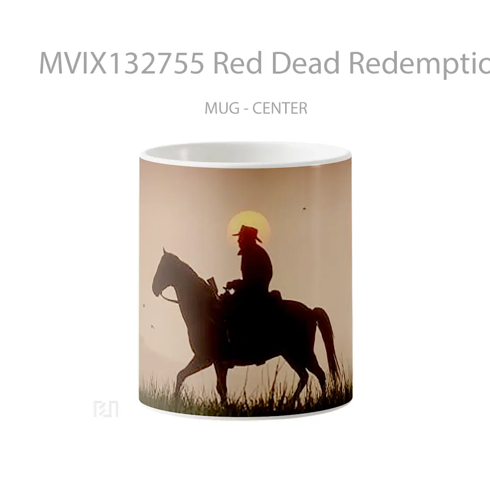 Mug Red Dead Redemption Horse At Sunset Gelas Hewan Lucu